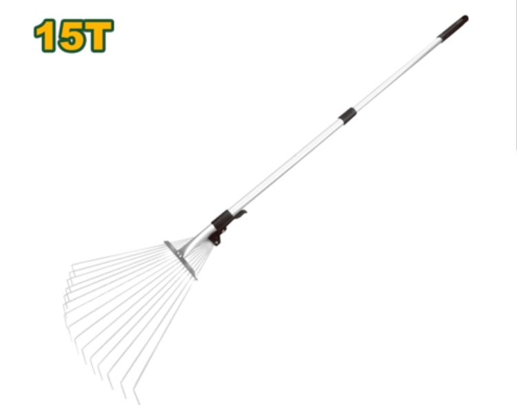 Jadever JDXW9A152 مشط ورق زراعي 15 سن تلسكوب معدني