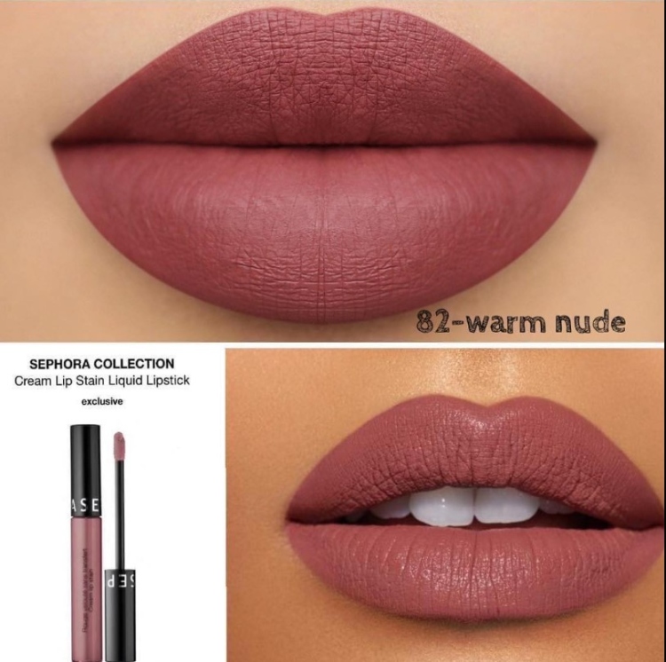 SEPHORA COLLECTION, Cream Lip Stain Liquid Lipstick سيفورا، احمر شفاه مطفي كريمي و ناعم 