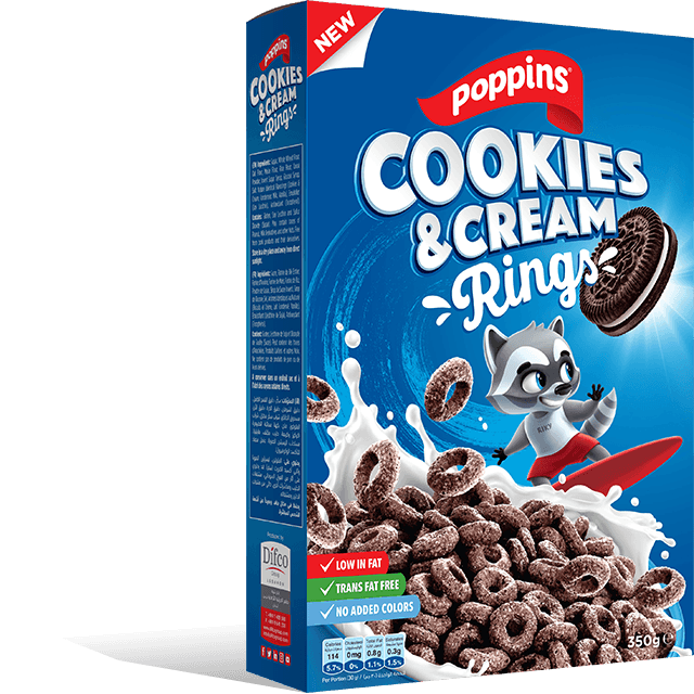 بوبنز كورن فلكس اوريو 180غرام