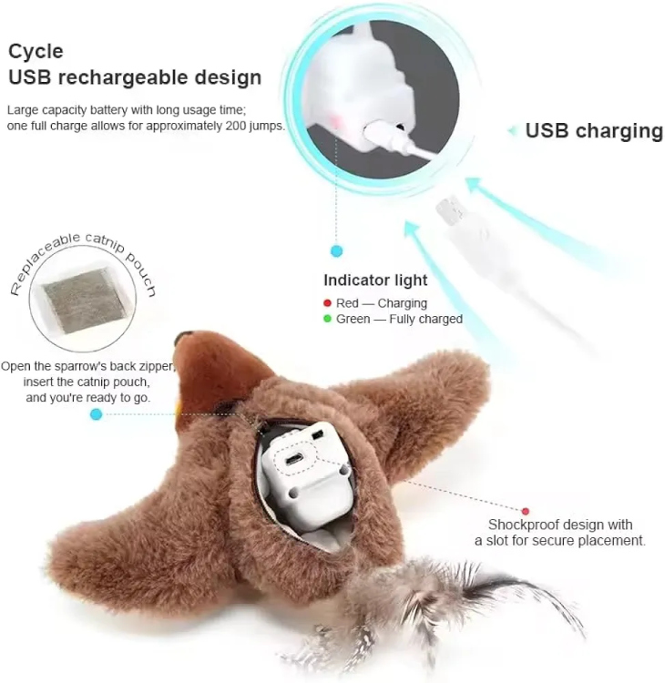 لعبة العصفور شحن مع صوت 