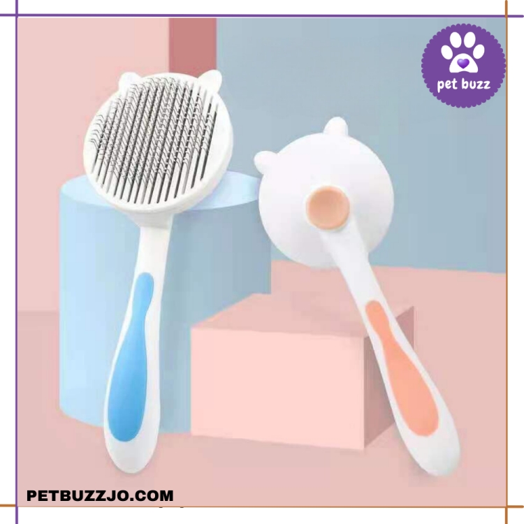 Pet comb brush self cleaning 