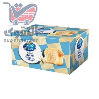 كيك لوزين كب كيك فانيلا 30غم *18 حبة