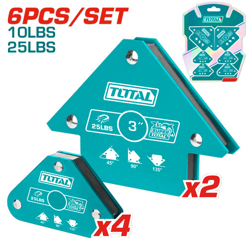 طقم زاويه لحام مغناطيس 6 قطع TOTAL TAMWH6002