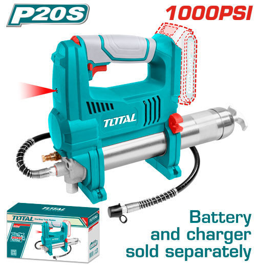 Total TGGLI2010 Lithium-ion grease gun فرد شحمة شحن 20 فولت بدون بطارية وشاحن