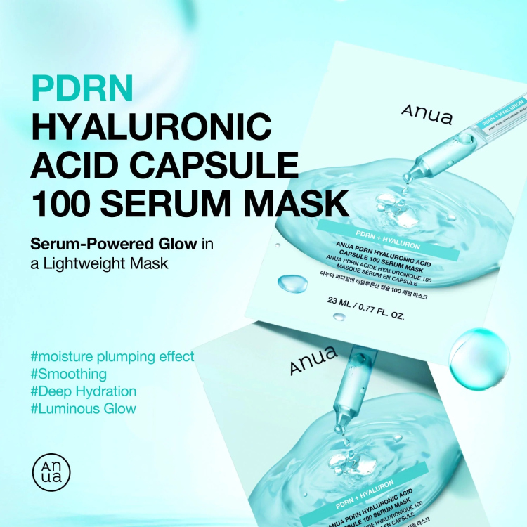 Anua PDRN hyaluronic acid 100 serum beauty mask