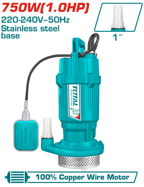 مضخه ماء حلوه غاطس ستانلس 1 حصان 1" 32 متر TOTAL SUBMERSIBRSIBLE PUMP TWP67506