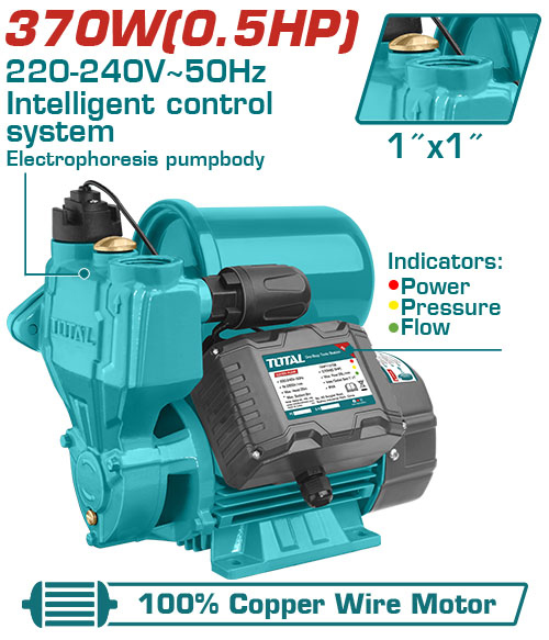 مضخه ماء مع طابه 1/2 حصان Total TWP113706